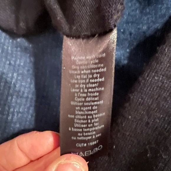 Alice + Olivia jeans size 4 distressed skinny base Jeans dark blue Made in NYC - Picture 5 of 9